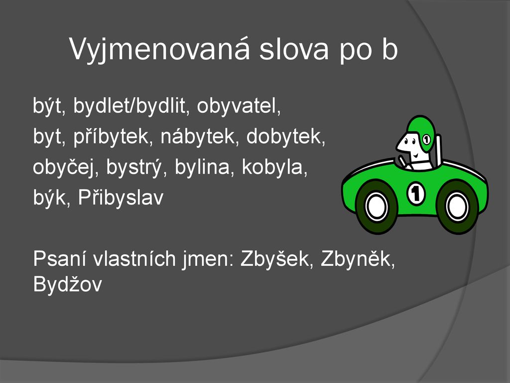 Vyjmenovaná Slova Po B. - Ppt Stáhnout