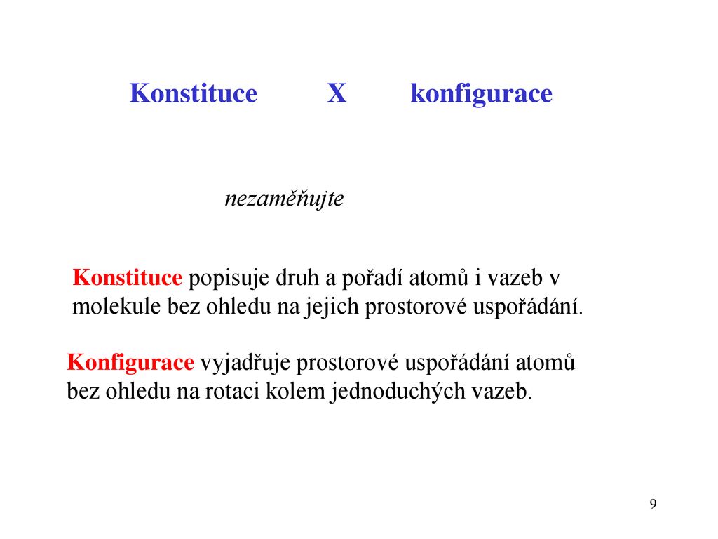Konstituce X konfigurace