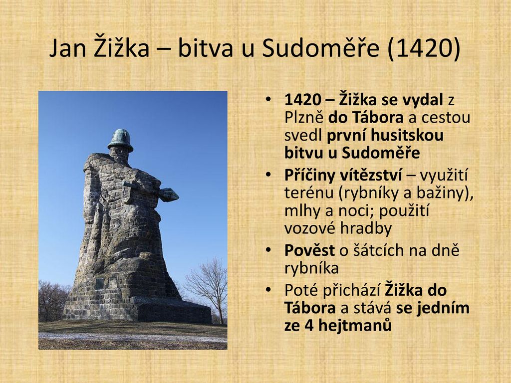 Jan Žižka – bitva u Sudoměře (1420)