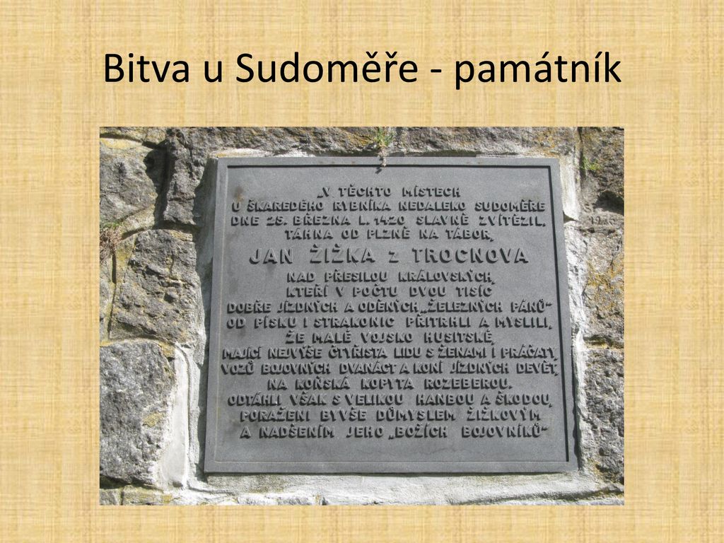 Bitva u Sudoměře - památník