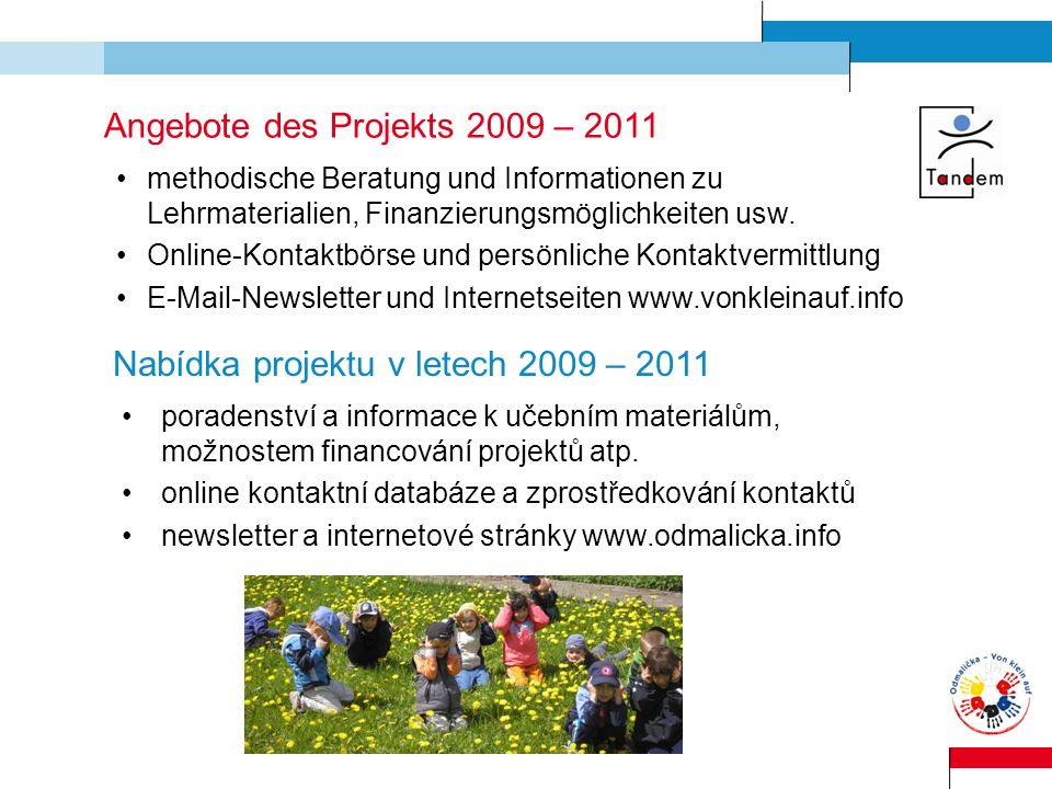 Angebote des Projekts 2009 – 2011