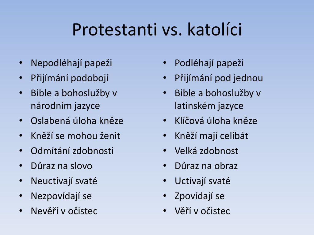 Protestanti vs. katolíci