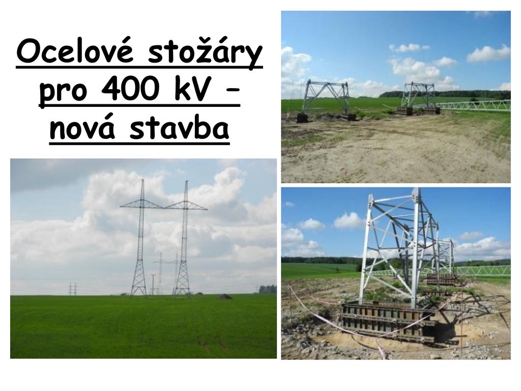 Ocelové stožáry pro 400 kV – nová stavba