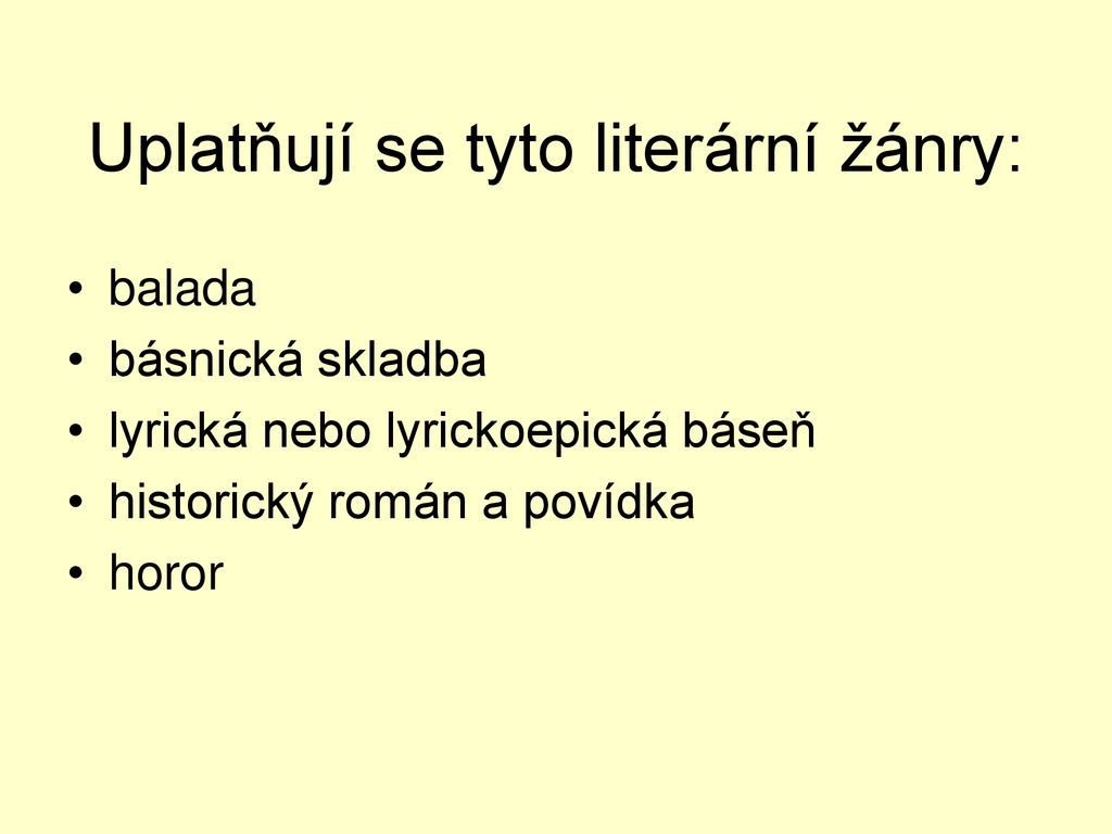 VY_32_INOVACE_01_Literatura 19. Století Romantismus - Ppt Stáhnout