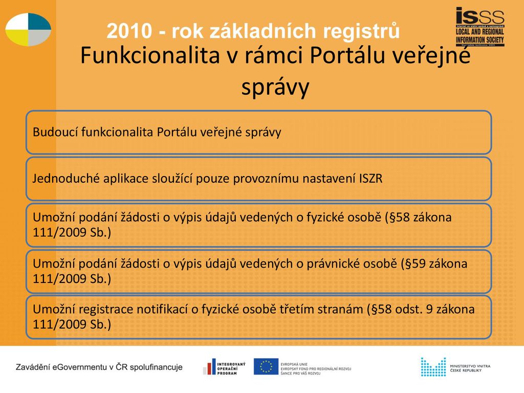 Informační Systém Základních Registrů - Ppt Stáhnout