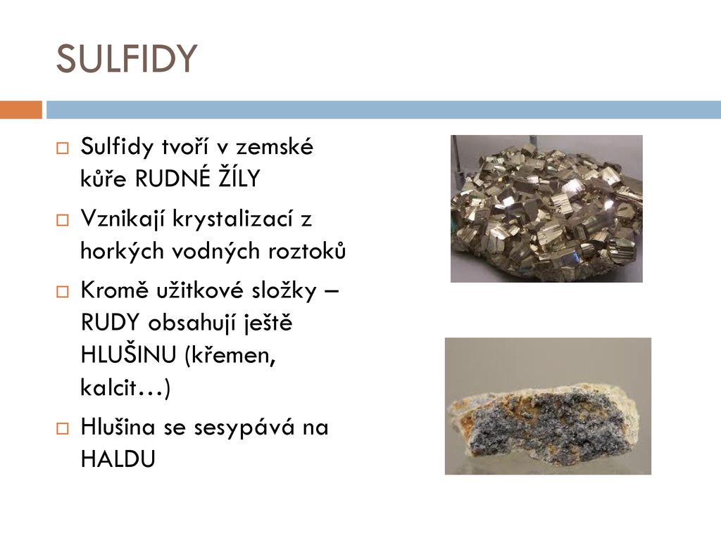 Jak vznikají sulfidy?