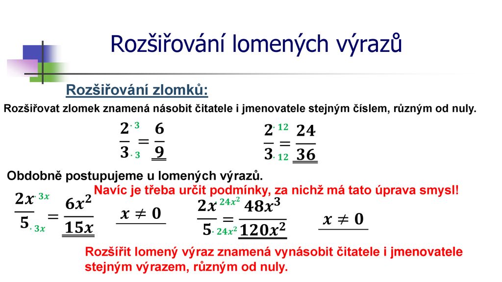 Jak rozšířit výraz?