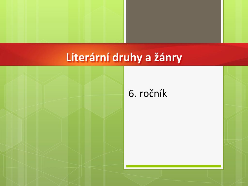 Literární Druhy A žánry - Ppt Stáhnout