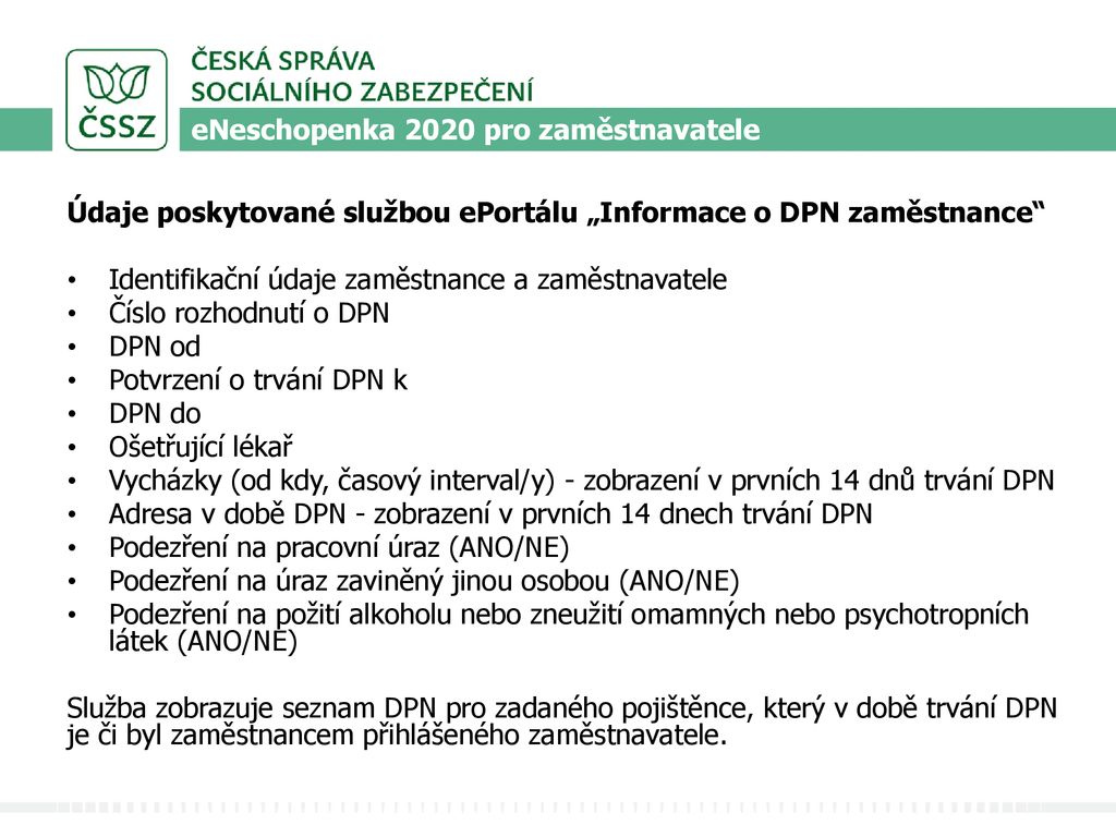 Eneschopenka 2020 Pro Zamestnavatele Ppt Stahnout