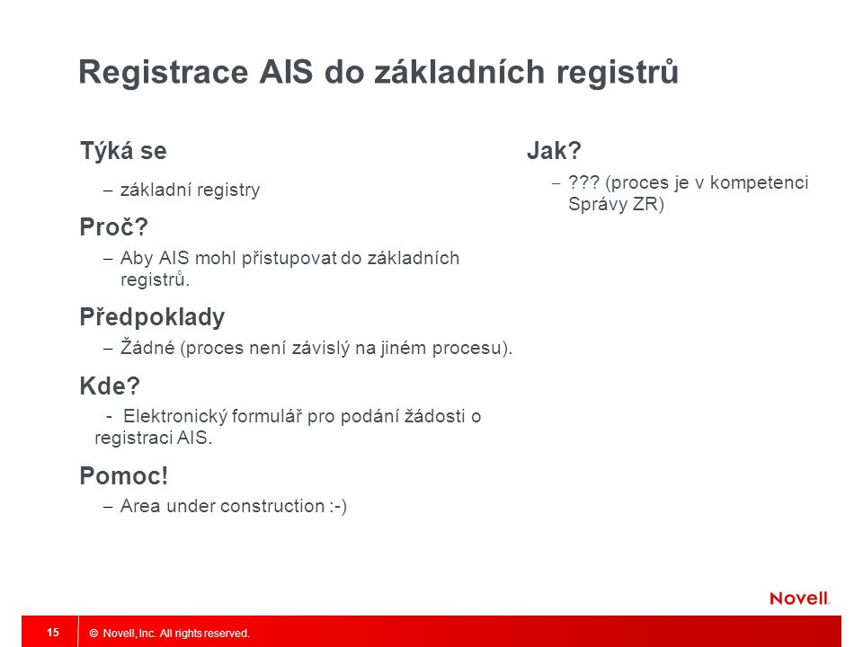 Registrace AIS do základních registrů
