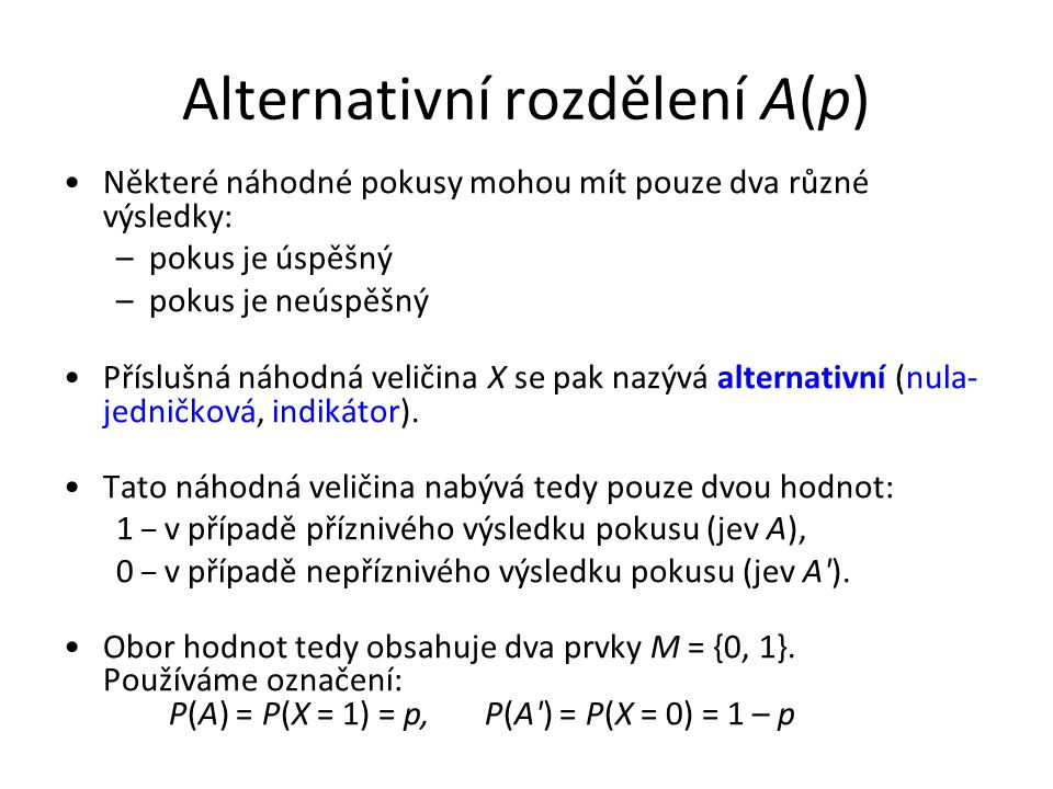 Alternativní rozdělení A(p)