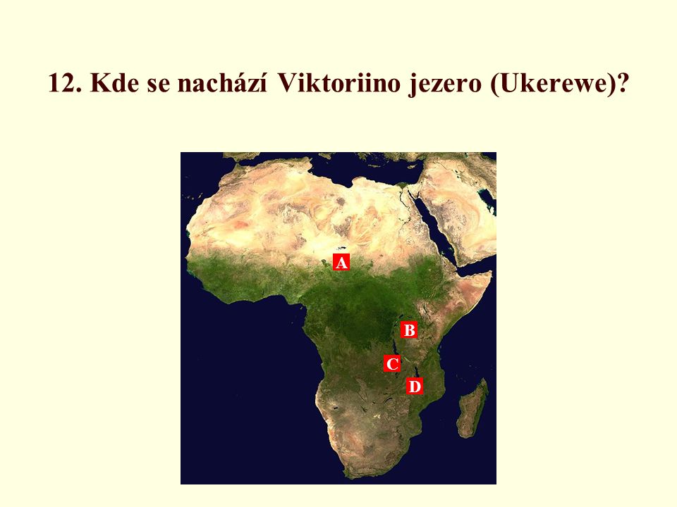 12. Kde se nachází Viktoriino jezero (Ukerewe)