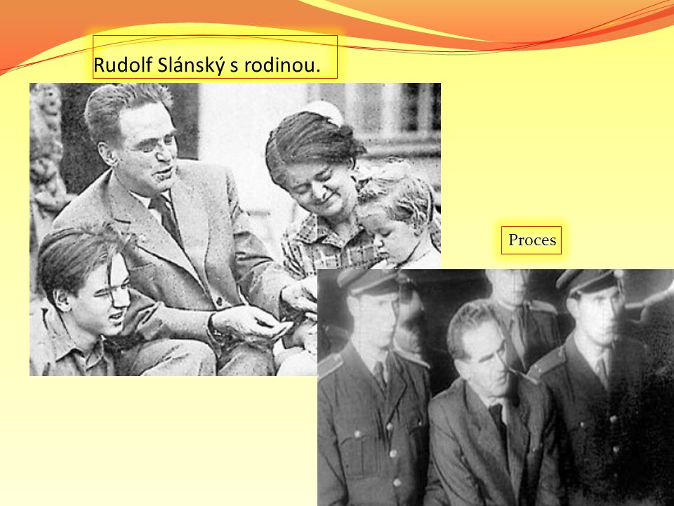 Rudolf Slánský s rodinou.