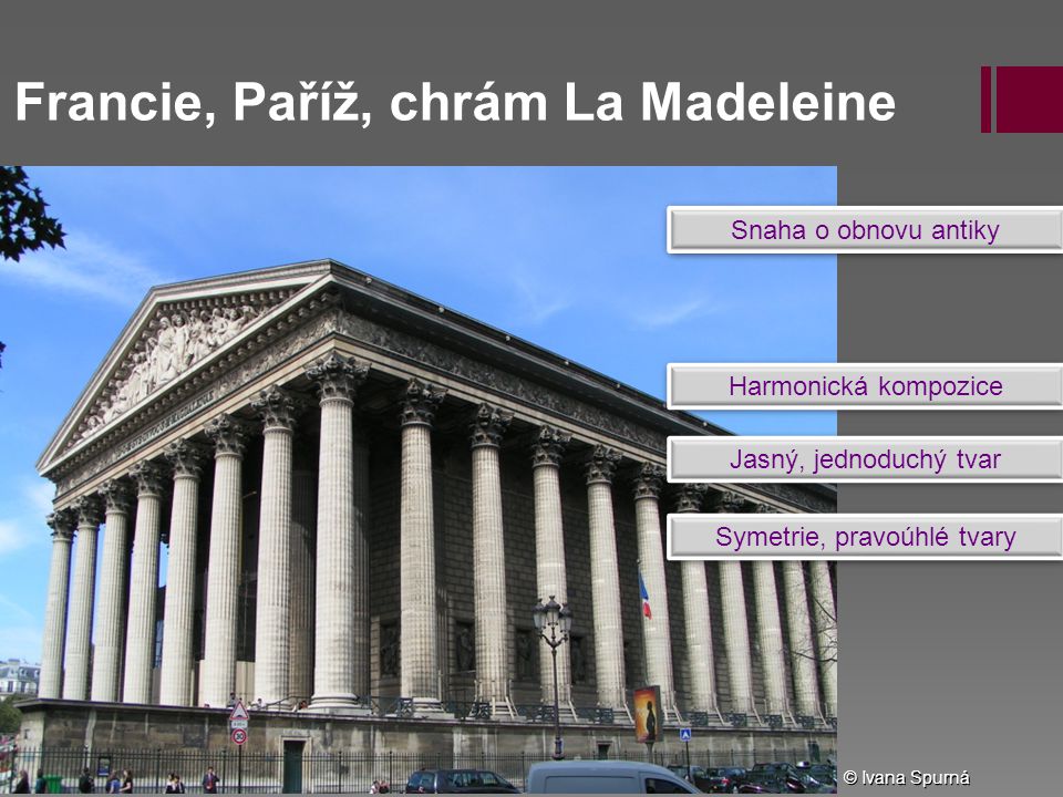 Francie, Paříž, chrám La Madeleine