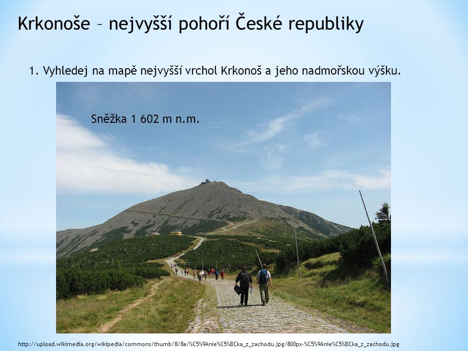 Krkonoše – nejvyšší pohoří České republiky