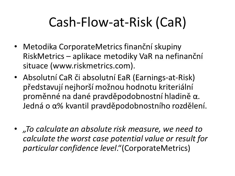 Cash-Flow-at-Risk (CaR)