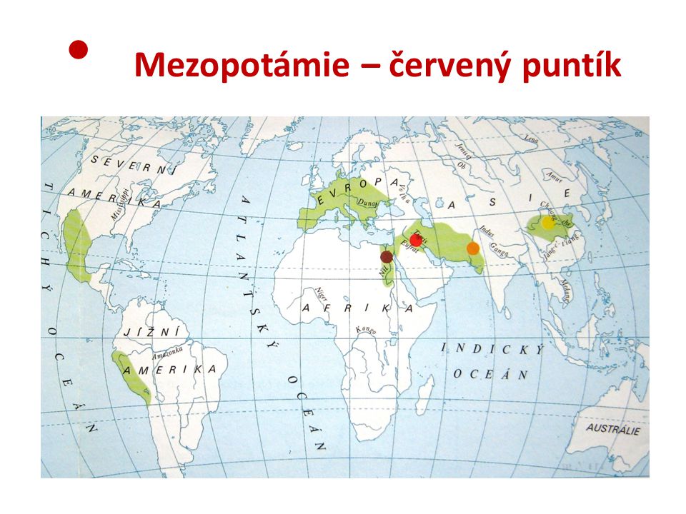 Mezopotámie – červený puntík
