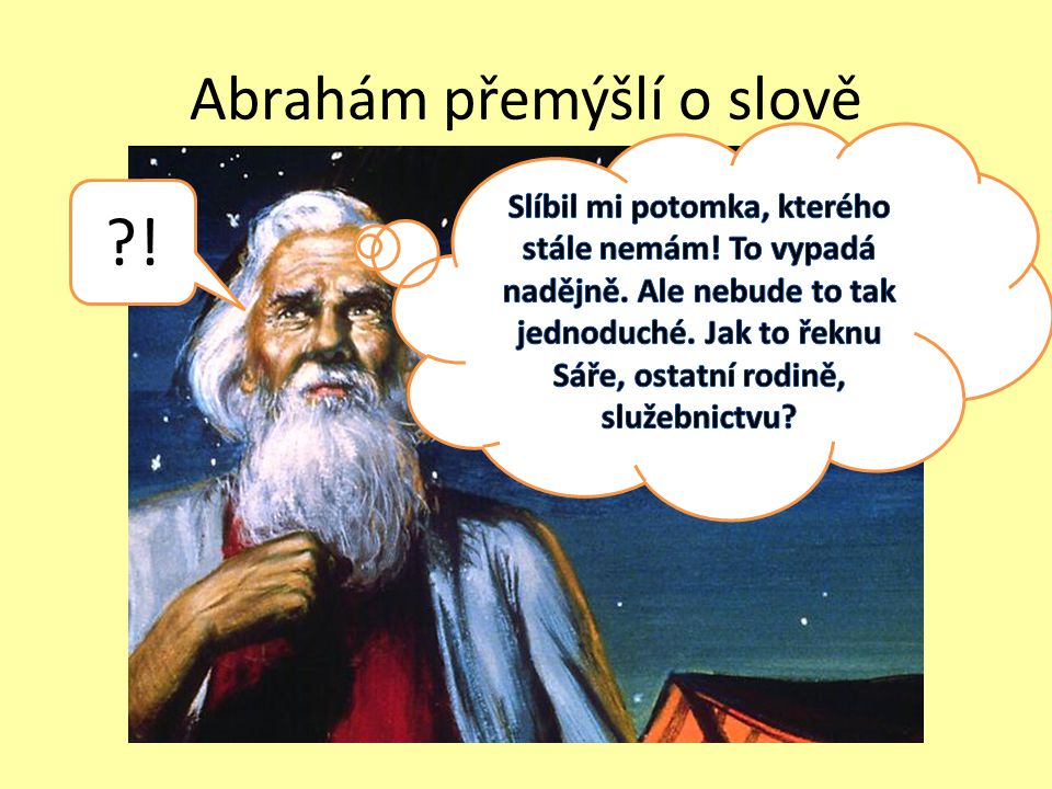 Abrahám přemýšlí o slově