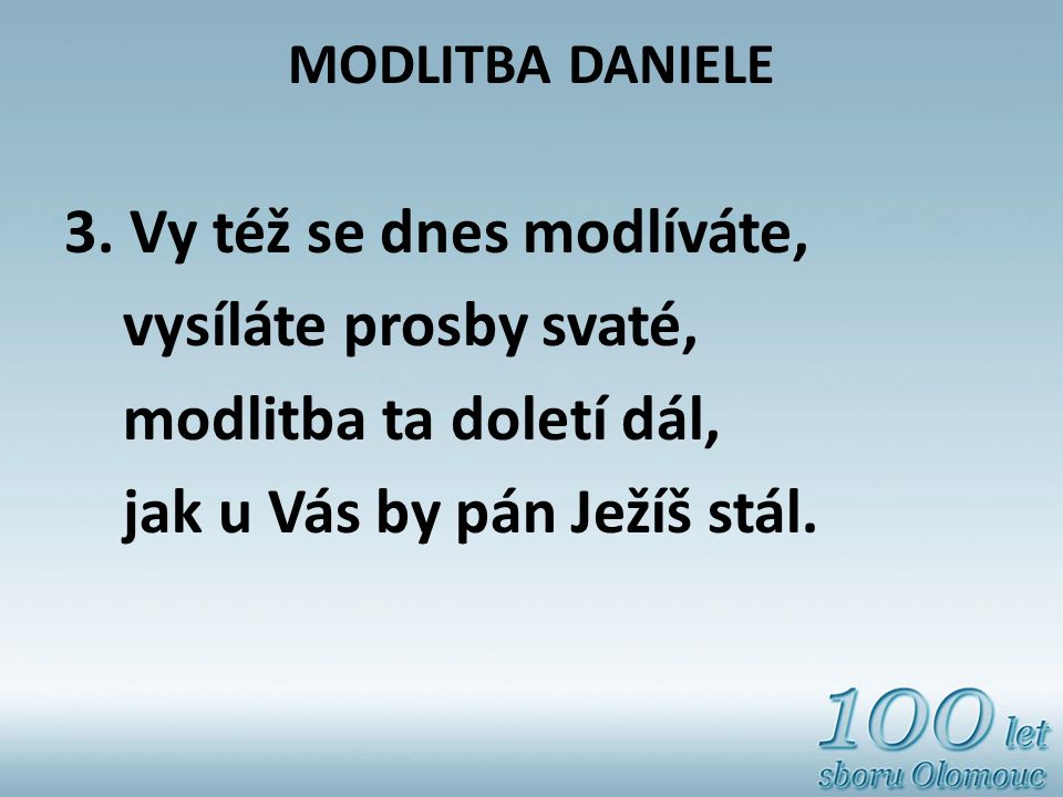 MODLITBA DANIELE 3.