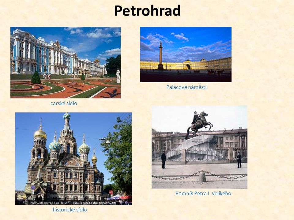 Petrohrad Palácové náměstí carské sídlo Pomník Petra I. Velikého