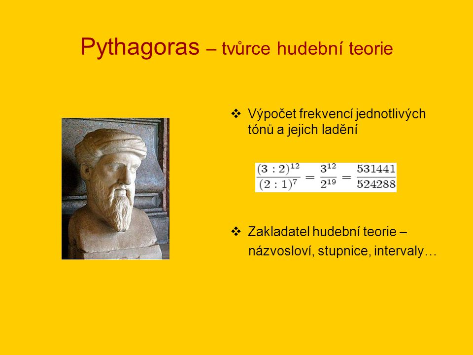 Pythagoras – tvůrce hudební teorie