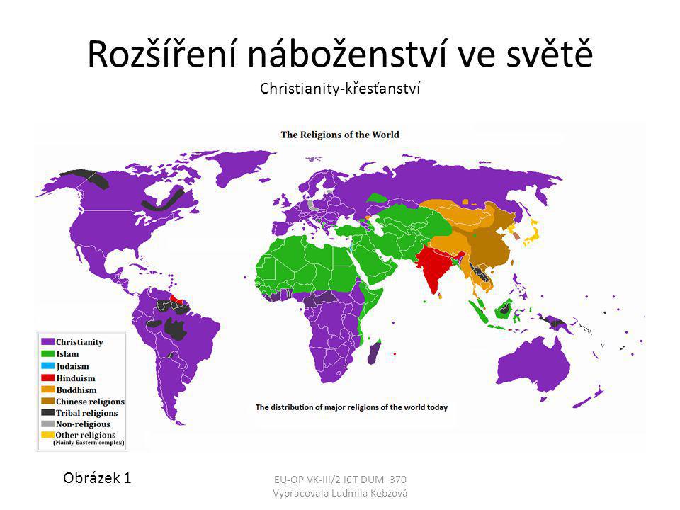 Rozšíření náboženství ve světě Christianity-křesťanství