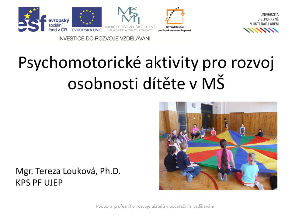 Psychomotorické aktivity pro rozvoj osobnosti dítěte v MŠ