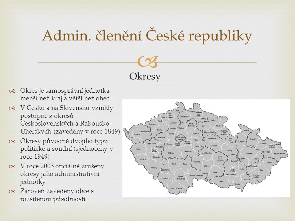 Admin. členění České republiky