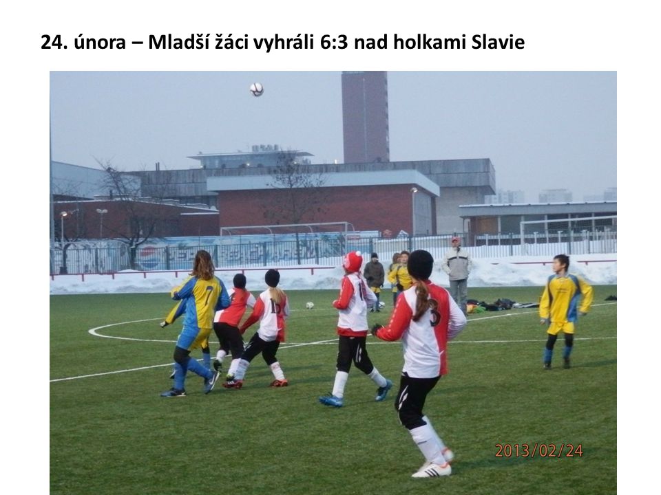 24. února – Mladší žáci vyhráli 6:3 nad holkami Slavie