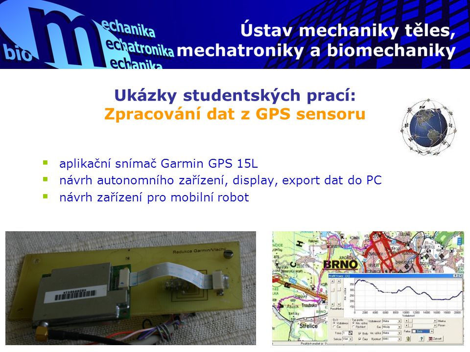 Ukázky studentských prací: Zpracování dat z GPS sensoru