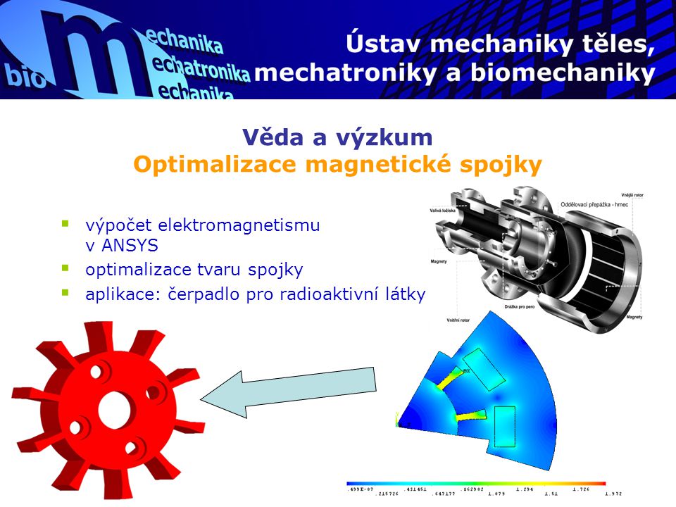 Věda a výzkum Optimalizace magnetické spojky