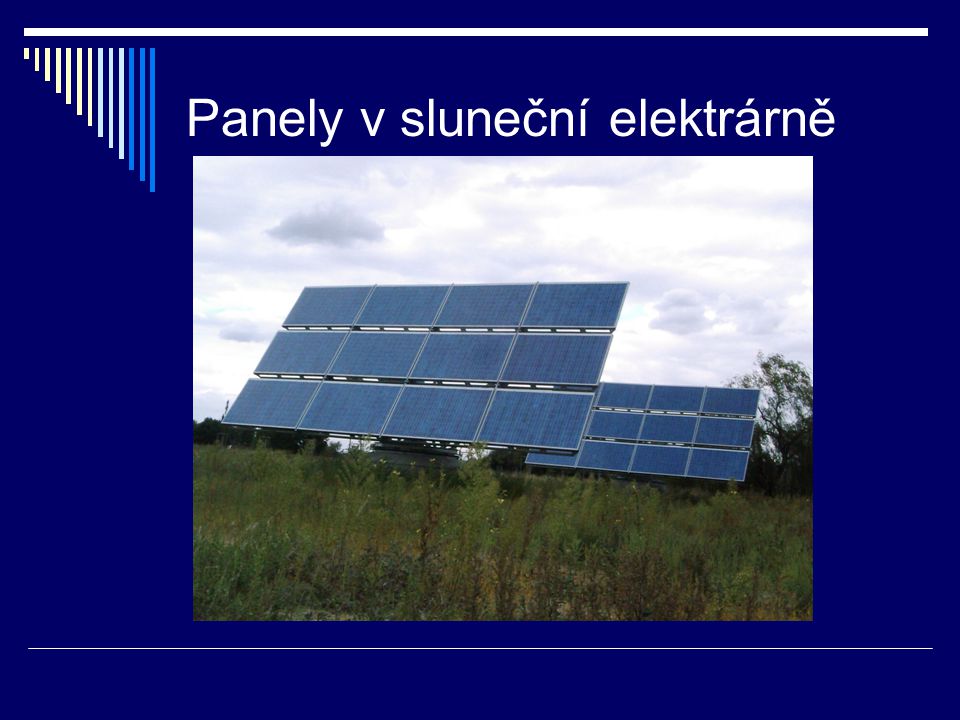 Panely v sluneční elektrárně
