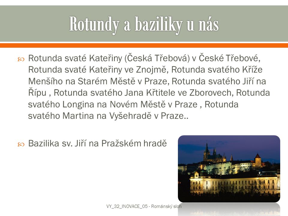 Rotundy a baziliky u nás