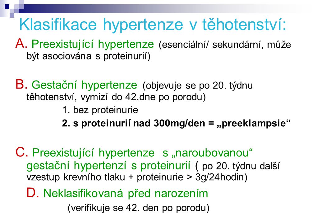 hypertenze v těhotenství agave od hipertenzije