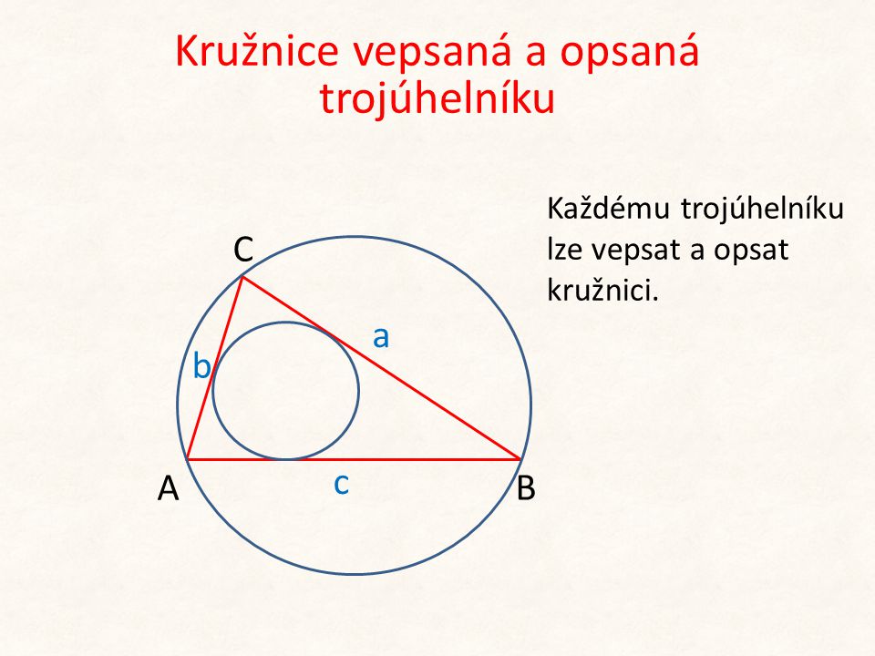 Kružnice vepsaná a opsaná trojúhelníku