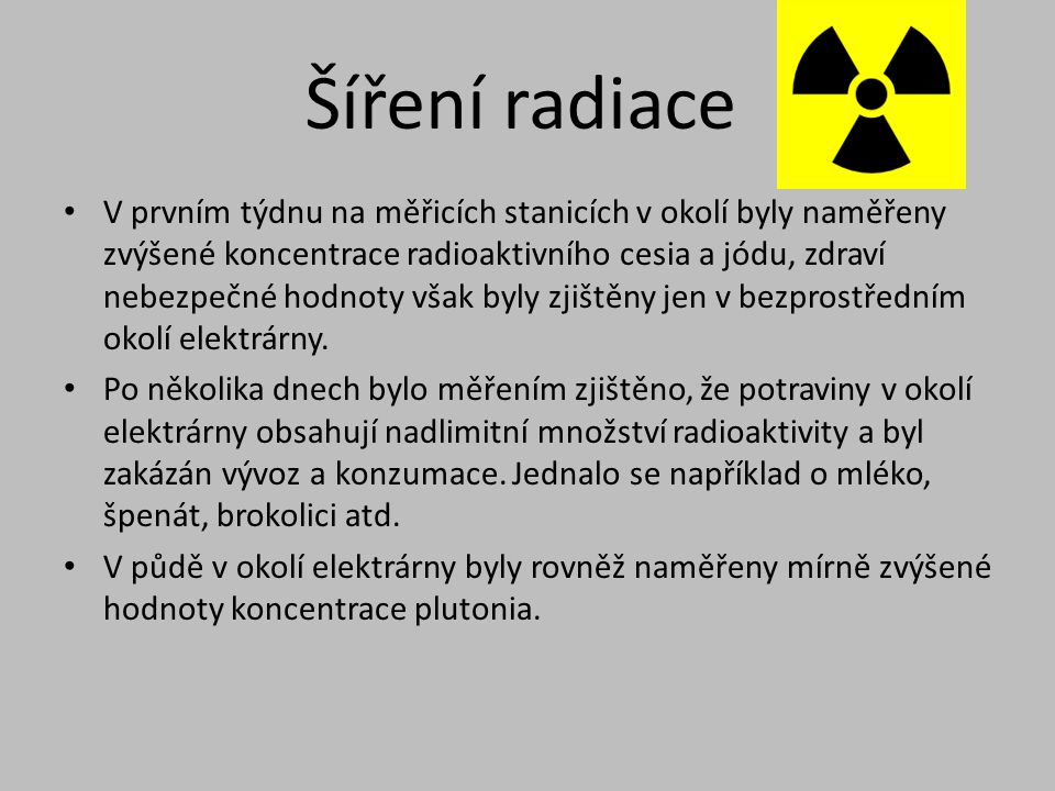 Šíření radiace