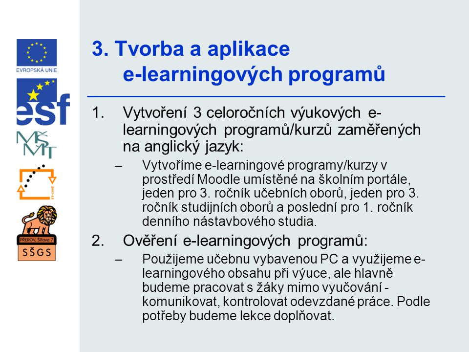 3. Tvorba a aplikace e-learningových programů