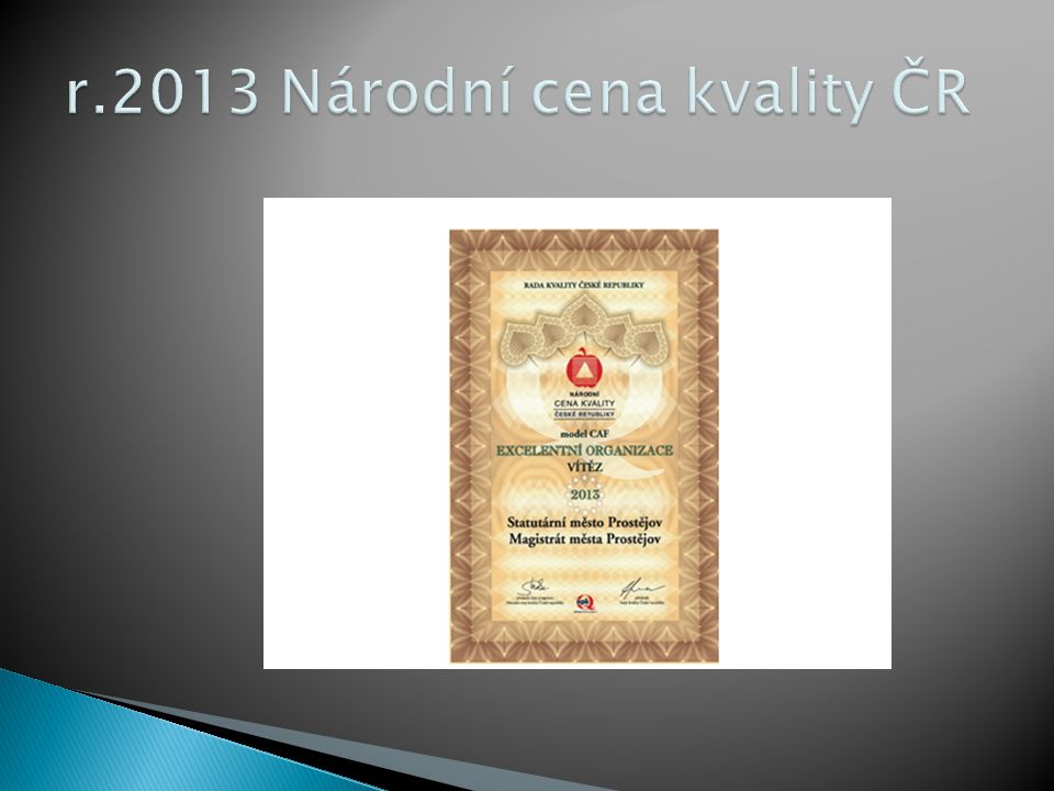 r.2013 Národní cena kvality ČR