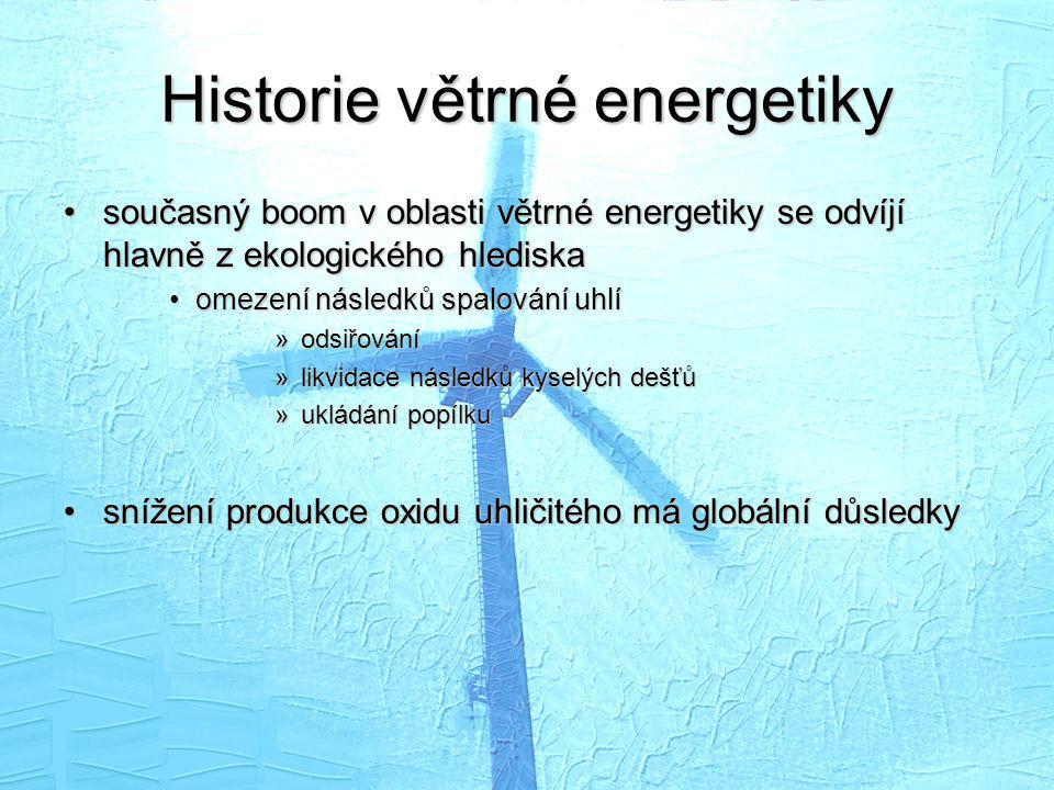 Historie větrné energetiky