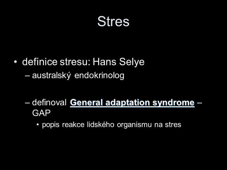 Stres definice stresu: Hans Selye australský endokrinolog