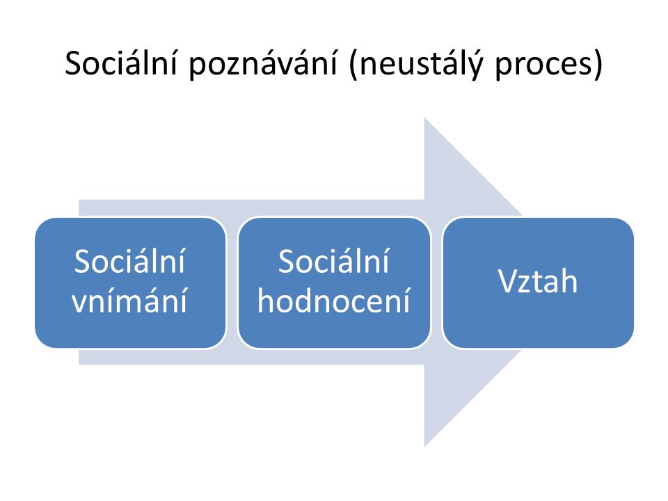 Sociální poznávání (neustálý proces)