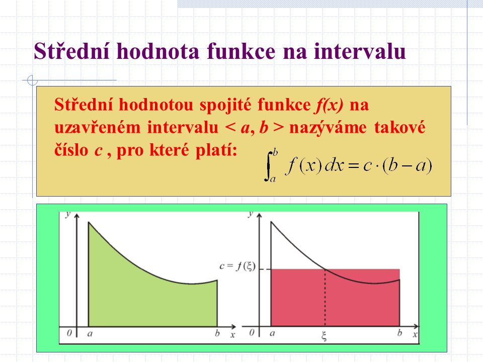 Střední hodnota funkce na intervalu