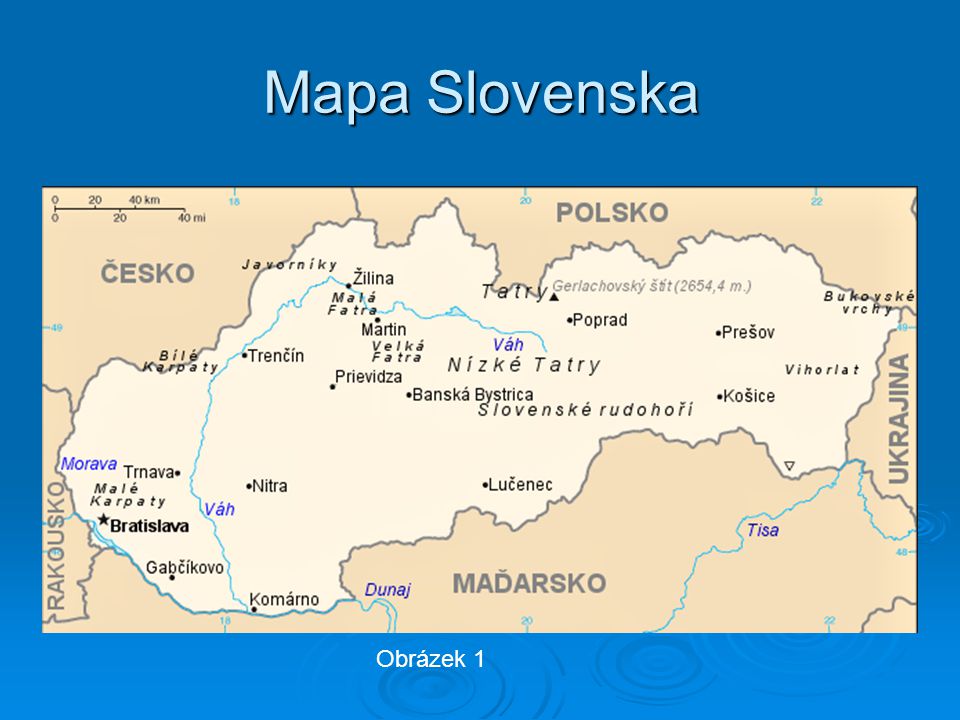 Mapa Slovenska Obrázek 1