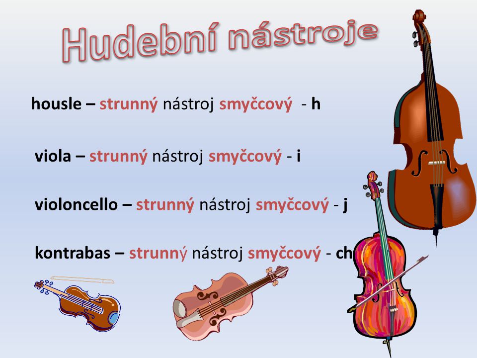 Hudební nástroje housle – strunný nástroj smyčcový - h