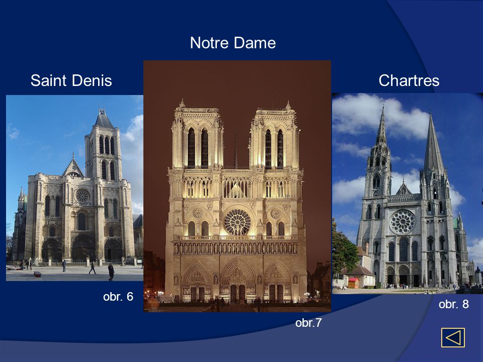 Notre Dame Saint Denis Chartres obr. 6 obr. 8 obr.7