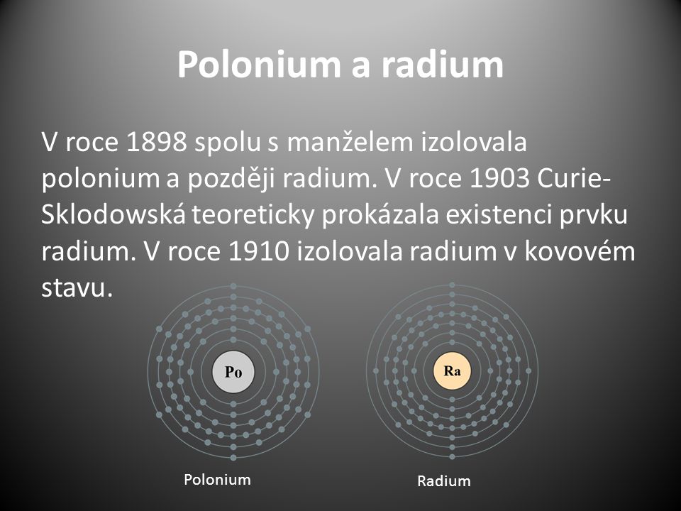 Polonium a radium