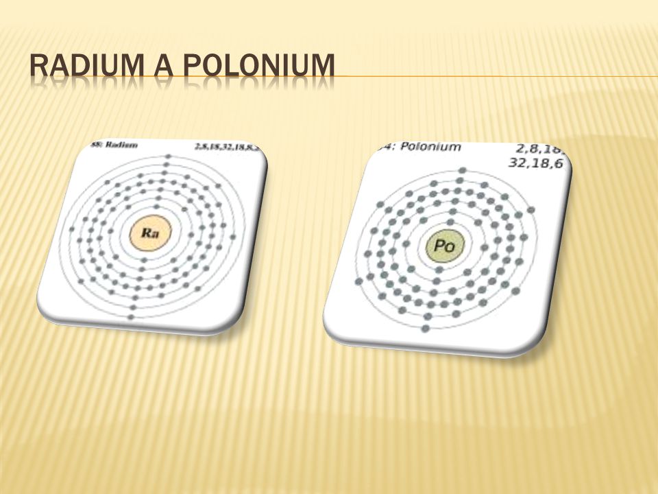 Radium a polonium