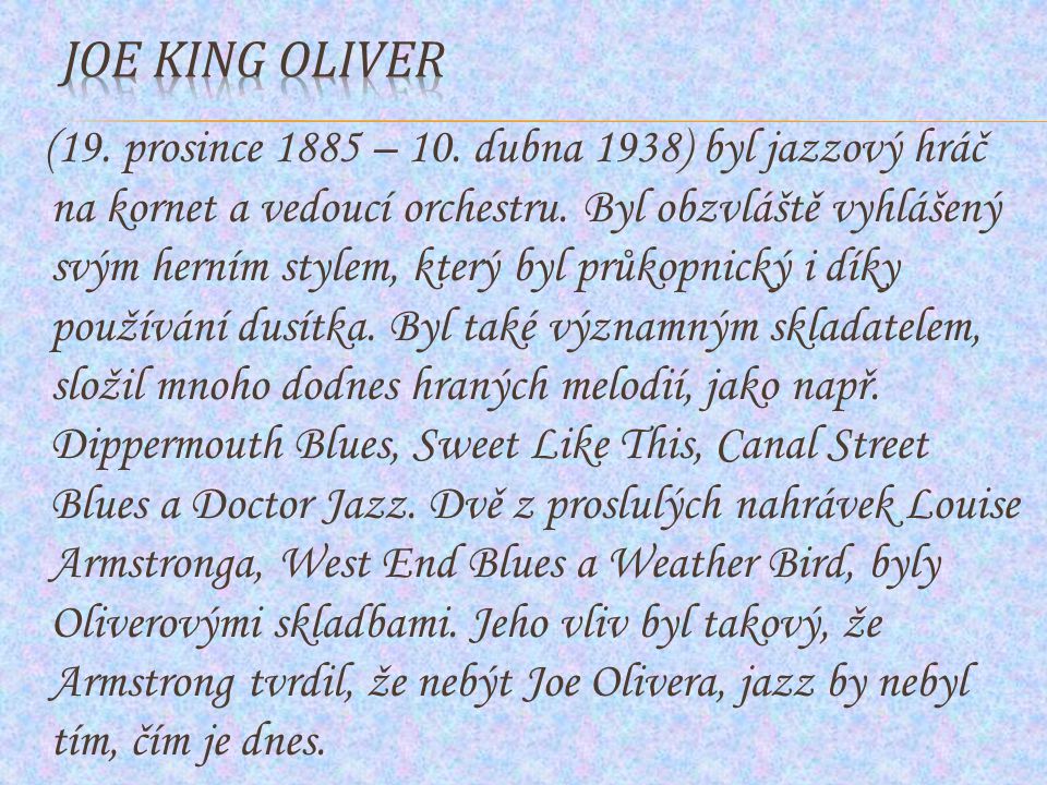 Joe King Oliver