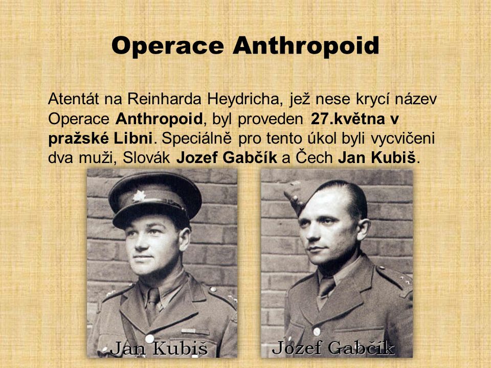 Atentát na Reinharda Heydricha a Heydrichiáda - ppt stáhnout