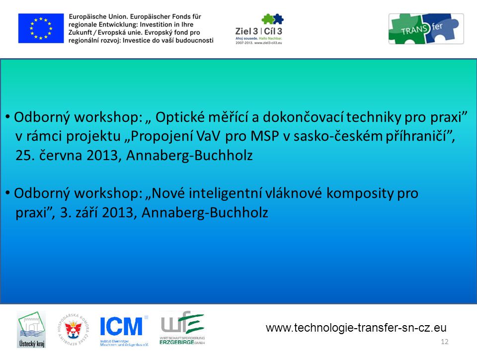 Odborný workshop: „ Optické měřící a dokončovací techniky pro praxi